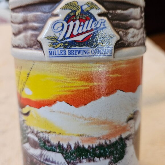 Miller Brewing Co - "Winter's Guardians" Stein - America's Majestic Wildlife - Picture 5 of 9